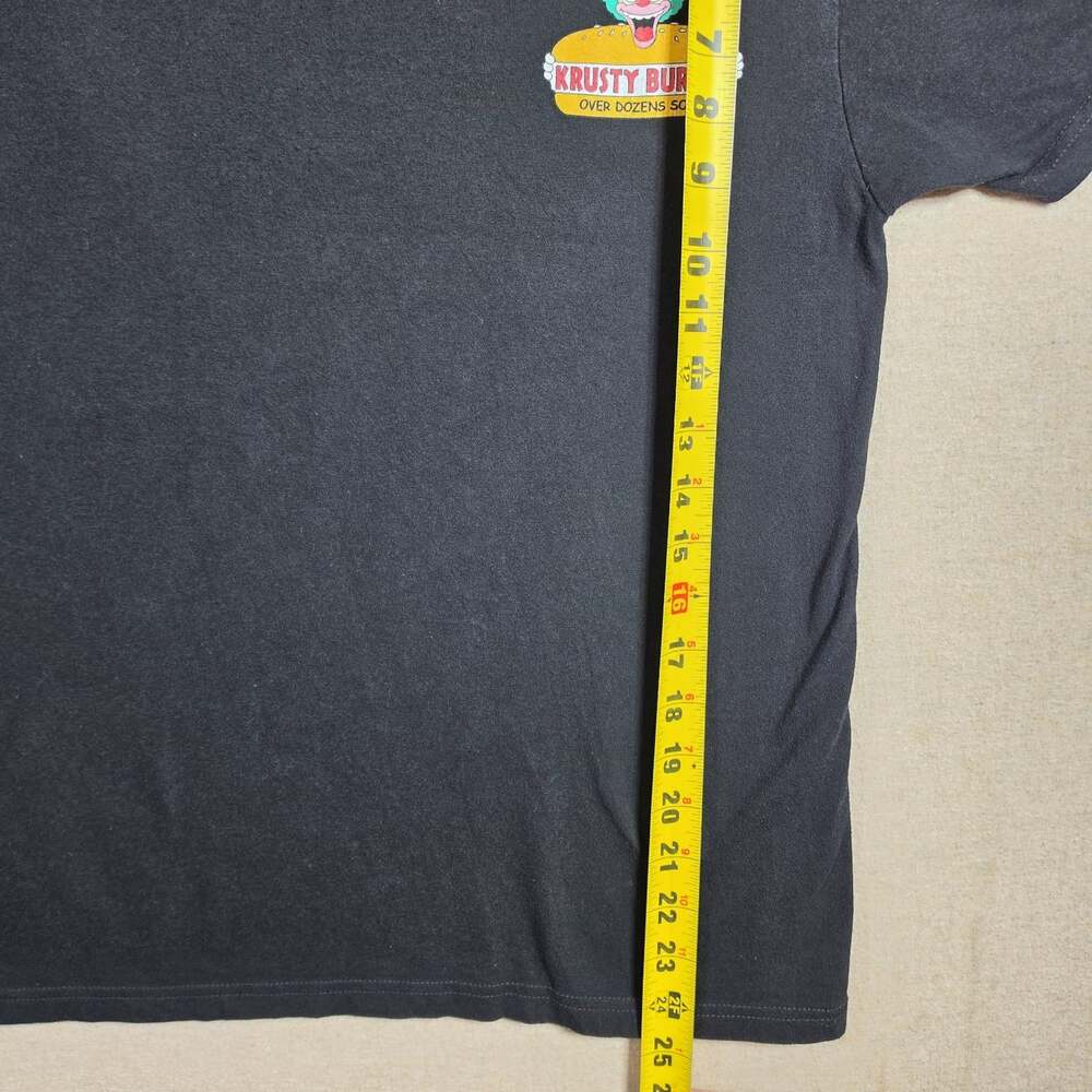 Krusty Burger Shirt Size M Mens Simpsons Bart Clown Homer Marge Black See Pics - Picture 5 of 9